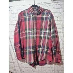 Nautica Men's Plaid Button Down Shirt Long Sleeve Casual Cotton Blend Medium 301